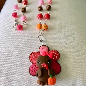 👏🏻Handmade Polymer Clay Turkey Necklace👏🏻